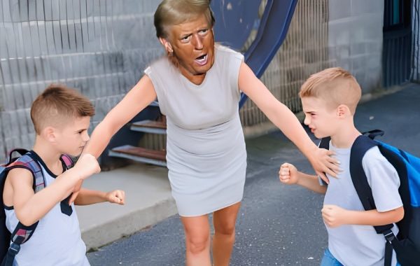 Трамп как воспитательница в детском саду