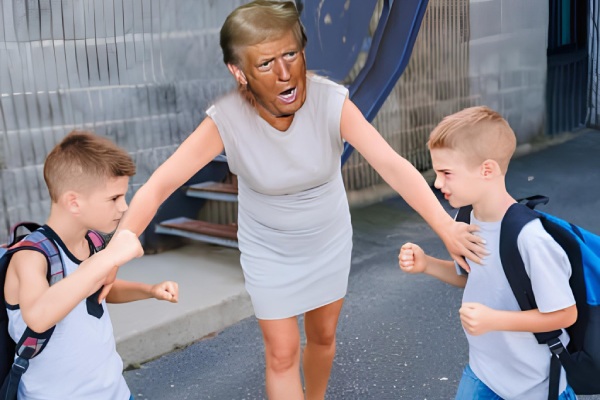 Трамп как воспитательница в детском саду