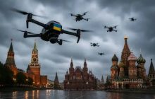 Дрон над Красной площадью